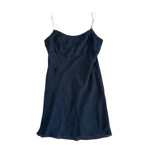 90s Jessica McClintock Gunne Sax Black Evening Dress Rhinestone Straps 11/12